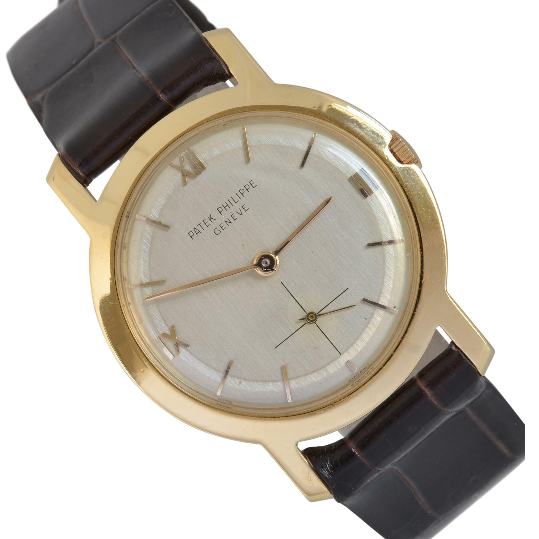 Patek Philippe Calatrava 2506 Ultra-Thin silver dial yellow gold 18KT 1950's </h1> 