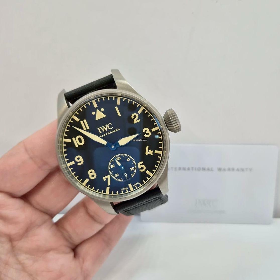 IWC Große Fliegeruhr Big Pilot Heritage Limited Edition 8 Days Titanium Corda Completo