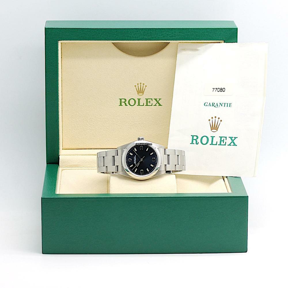 Rolex Oyster Perpetual 31 Stahl Ref: 77080 - Box & Papiere von 2000 </h1>