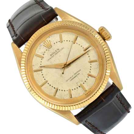  Rolex Oyster Perpetual 34 6285 Chronometer Ivory dial gold 18KT 1954’s </h1> 