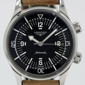  Longines Legend Diver Black Dial FULL SET 