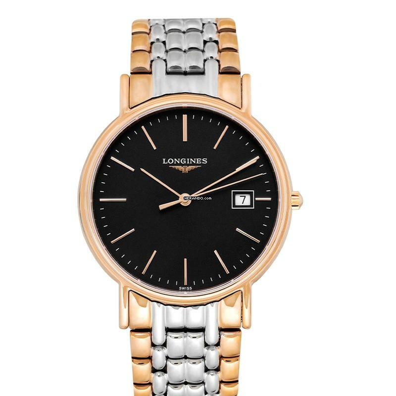 Longines Présence L47901597 - Présence Quartz Black Dial Stainless Steel Men's Watch </h1>