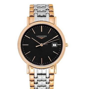  Longines Présence L47901597 - Présence Quartz Black Dial Stainless Steel Men's Watch </h1> 