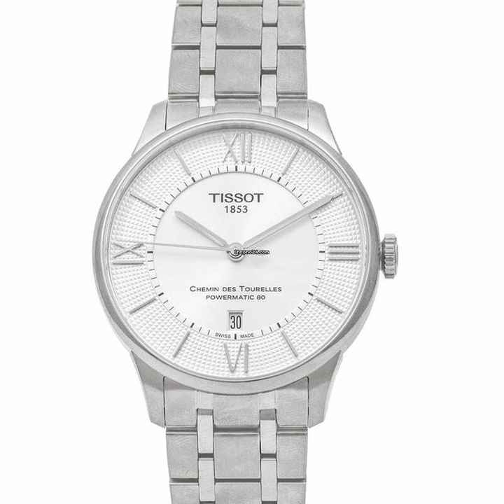  Tissot Chemin de Tourelles T099.407.11.038.00 - T-Classic Chemin Des Tourelles Powermatic 80 Automatic Silver Dial Me </h1> 