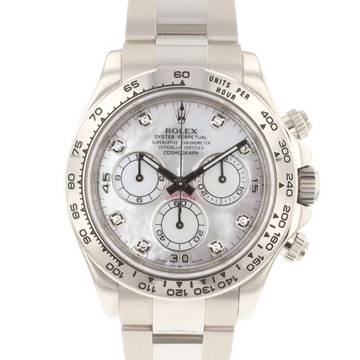  Rolex Daytona White Gold Factory MoP Diamond Dial  