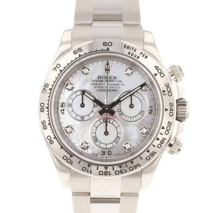  Rolex Daytona White Gold Factory MoP Diamond Dial  