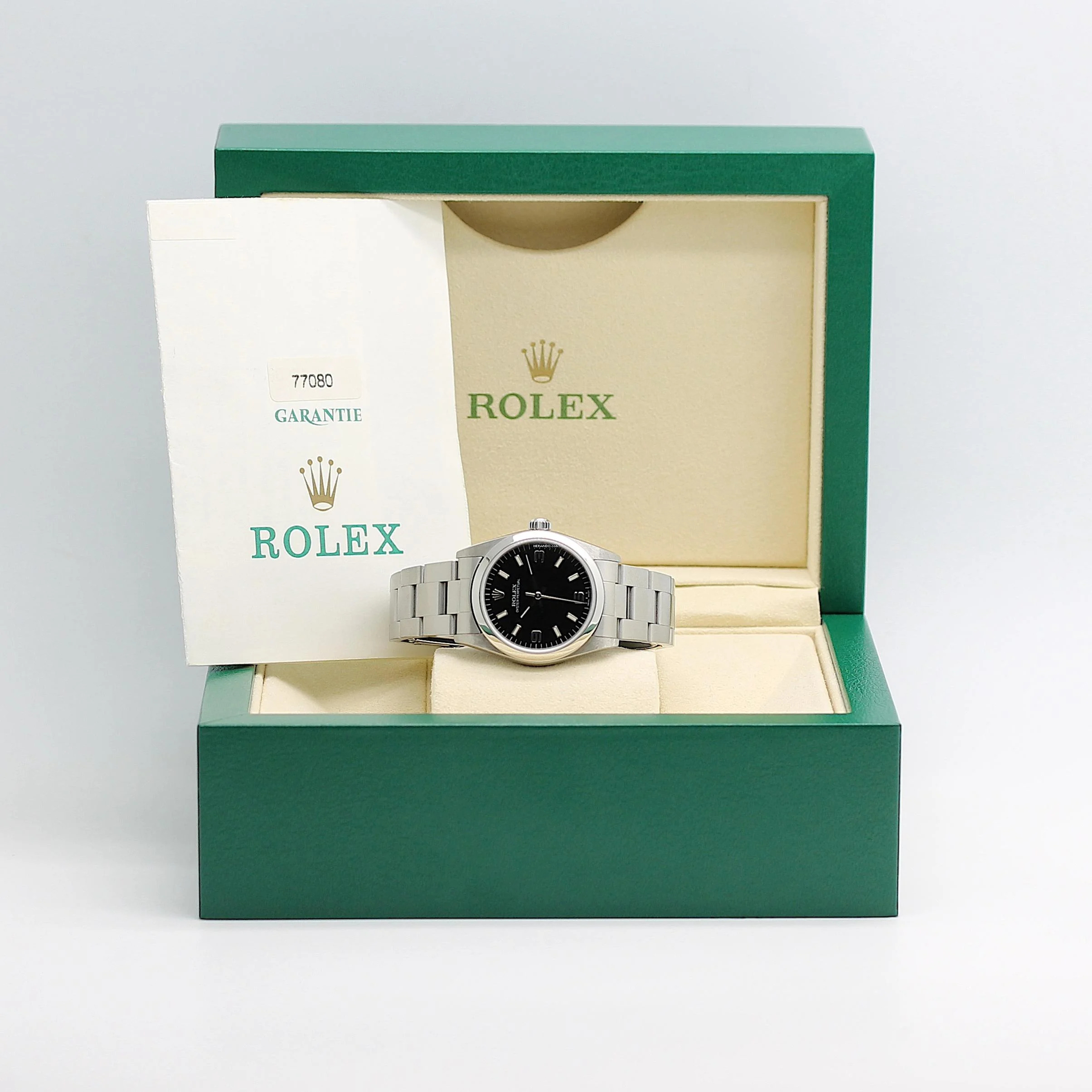 Rolex Oyster Perpetual 31 Stahl Ref: 77080 - Box & Papiere von 2001 </h1>