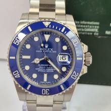 Thumbnail von Rolex Submariner Date Smurf Ouro Branco Cerâmica 40mm Completo
