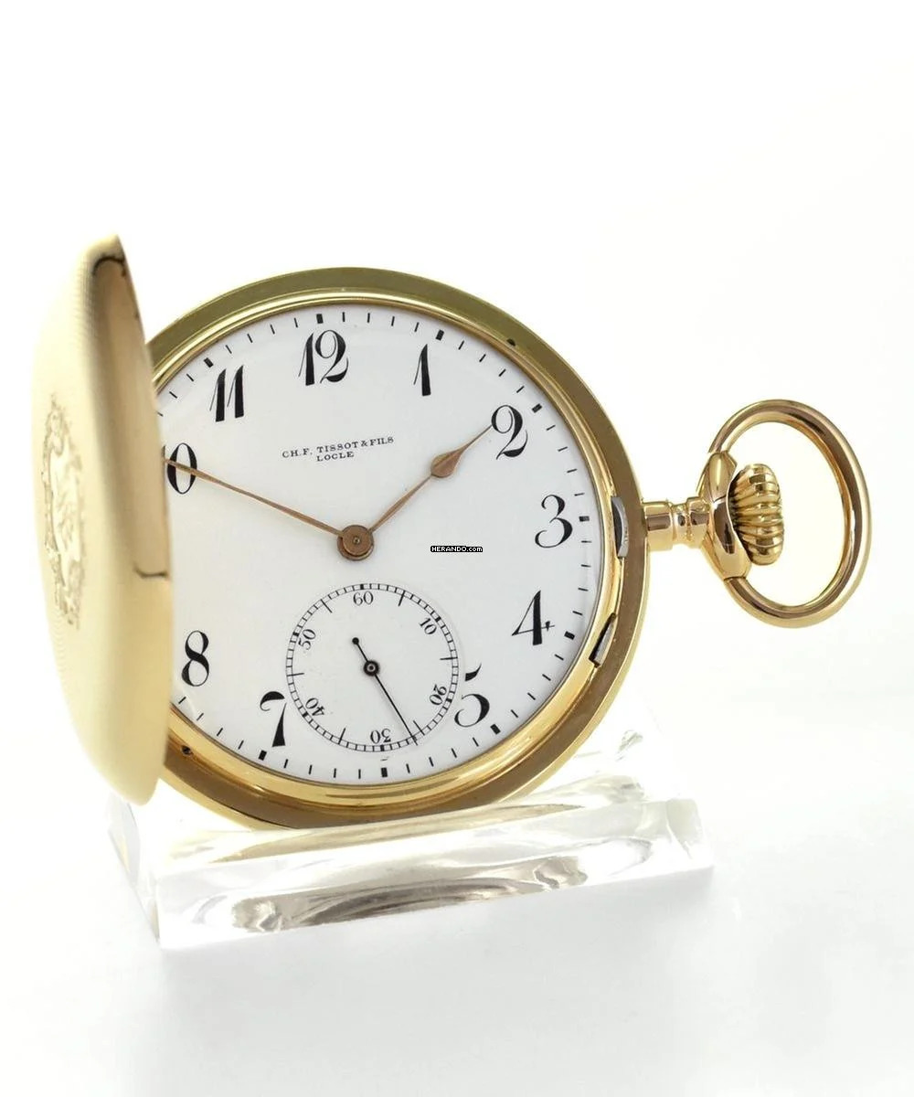  Tissot Le Locle Ch. F. Tissot & Fils Locle Taschenuhr in 14ct Rosegold Savonnette </h1> 