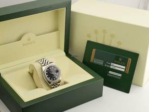 Thumbnail von Rolex Datejust Black Jubilee Dial With Diamonds & After Diamonds Bezel - Full Set 36mm </h1>