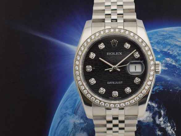  Rolex Datejust Black Jubilee Dial With Diamonds & After Diamonds Bezel - Full Set 36mm </h1> 