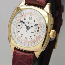 Thumbnail von Longines vintage Chronograph 13.33 / 1935 Gold 18k/750 Serviced+ Archiv-Extract ULTRA RARE