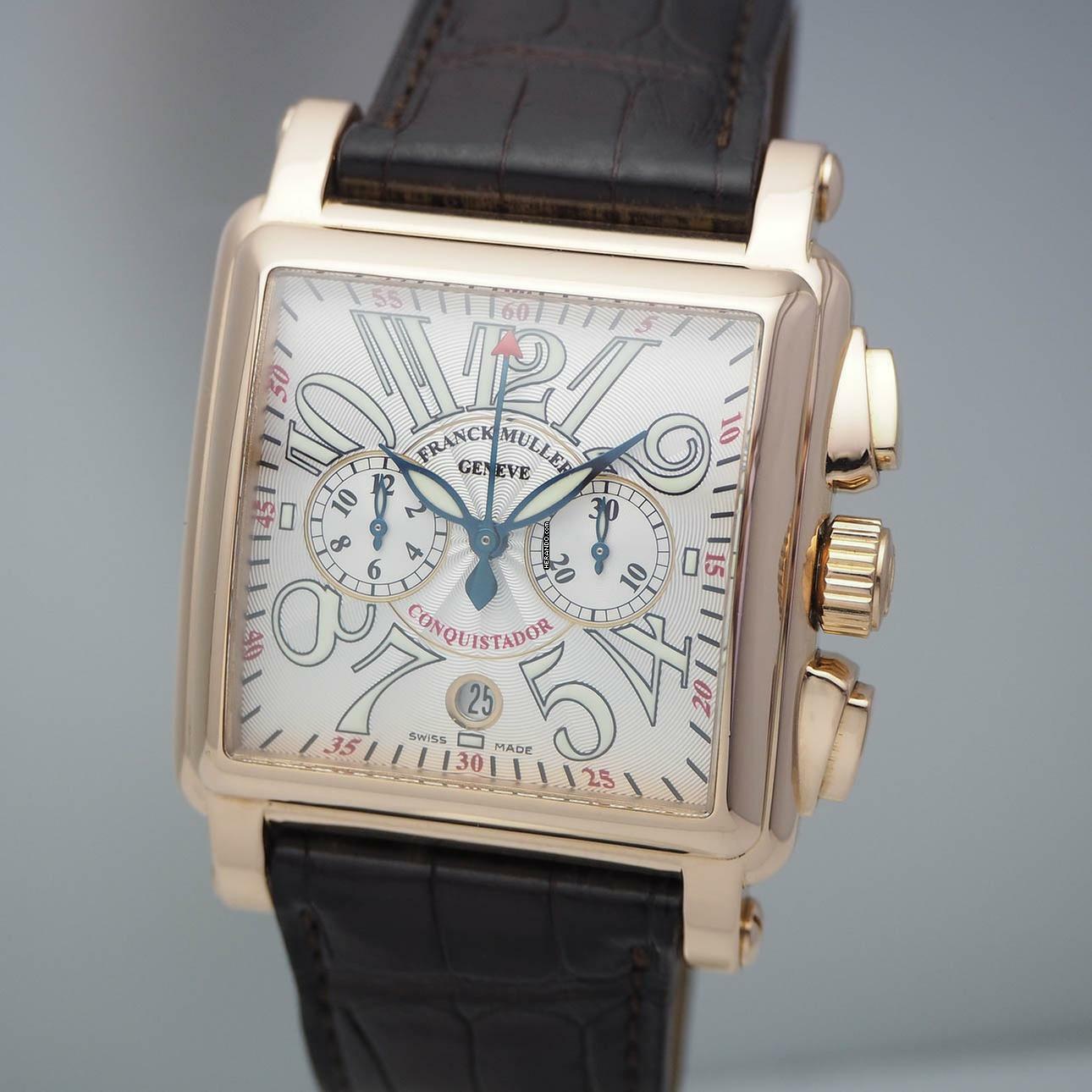  Franck Muller Conquistador Cortez Chronograph Ref.: 10000 H CC Rosegold 18k/750 Box + Papiere 