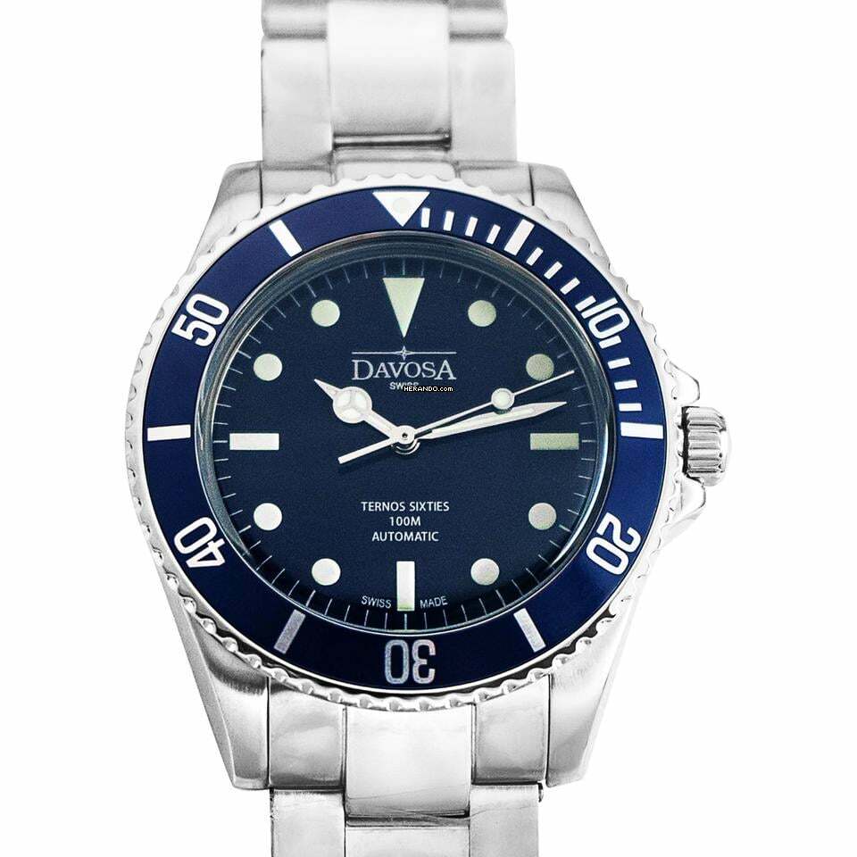  Davosa 16152540S - Automatic Blue Dial Stainless Steel Men's Watch </h1> 