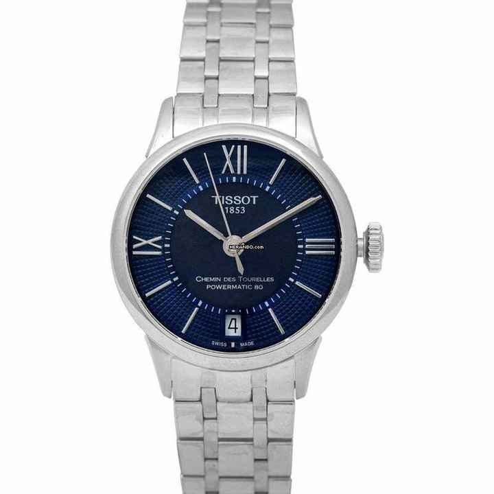  Tissot T099.207.11.048.00 - T-Classic Chemin Des Tourelles Powermatic 80 Lady Automatic Blue Dial </h1> 