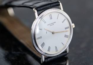 Thumbnail von Patek Philippe Calatrava 3520/00D | rare Japan delivery | Whitegold | Full Set 1979 </h1>