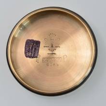 Thumbnail von Rolex Oyster Perpetual 34 6085 Bubbleback Explorer radium dial yellow gold 10KT 1951’s </h1>