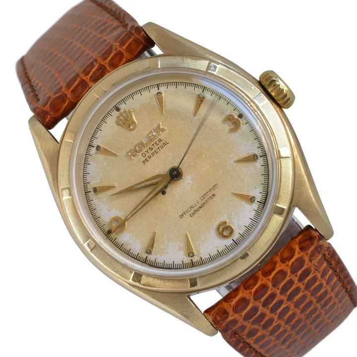  Rolex Oyster Perpetual 34 6085 Bubbleback Explorer radium dial yellow gold 10KT 1951’s </h1> 