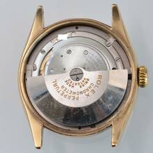 Thumbnail von Rolex Oyster Perpetual 34 6085 Bubbleback Explorer radium dial yellow gold 10KT 1951’s </h1>