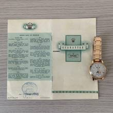 Thumbnail von Rolex Padellone 8171 Triple Date Moon Phase pink gold 18KT Full Set 1950’s </h1>