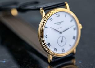 Thumbnail von Patek Philippe Calatrava 3919J | rare Beyer Zurich | Box and Documentation </h1>