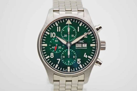  IWC Fliegeruhr Chronograph Pilot Chronograph Racing Green Edition mit IWC Edelstahlarmband </h1> 