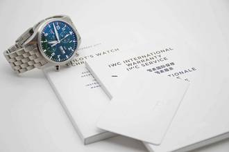 Thumbnail von IWC Fliegeruhr Chronograph Pilot Chronograph Racing Green Edition mit IWC Edelstahlarmband </h1>