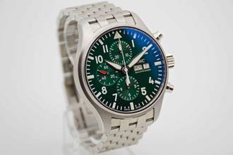 Thumbnail von IWC Fliegeruhr Chronograph Pilot Chronograph Racing Green Edition mit IWC Edelstahlarmband </h1>