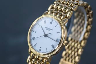 Thumbnail von Patek Philippe Calatrava 3802/200 | Gold bracelet | Certificate 1990 | Yellowgold </h1>