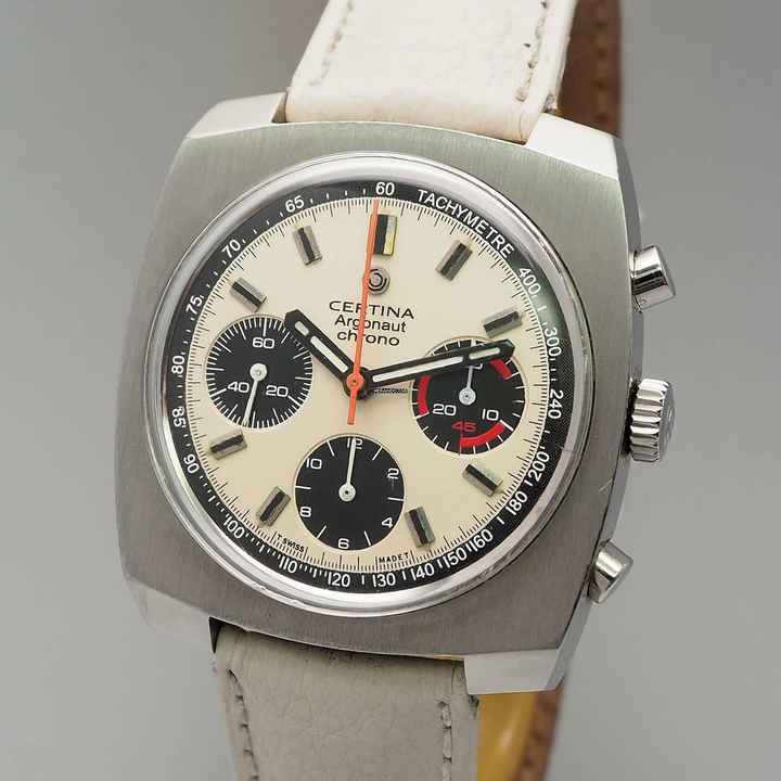  Certina Argonaut Chronograph Valoux 726 8501-501 white dial RARE  