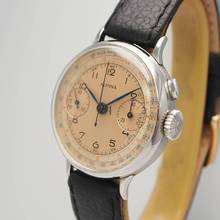 Thumbnail von Alpina Monopusher Chronograph Vintage 1940 RARE perf. condition </h1>