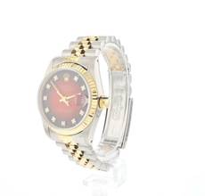 Thumbnail von Rolex Datejust 31 31MM Steel Gold Jubilee Fluted Red Vignette Diamond Dial </h1>