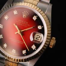 Thumbnail von Rolex Datejust 31 31MM Steel Gold Jubilee Fluted Red Vignette Diamond Dial </h1>