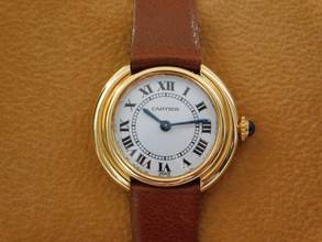 Thumbnail von Cartier Vendome 18 Karat Gelbgold Vendome Paris Handaufzug Damenuhr 26 mm Rarität 70 er Jahre </h1>