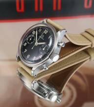 Thumbnail von Omega 33.3 Chronograph Rare Early model Waterproof Black Military Dial 321 </h1>