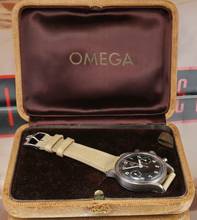 Thumbnail von Omega 33.3 Chronograph Rare Early model Waterproof Black Military Dial 321 </h1>