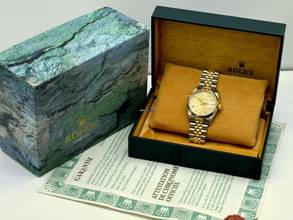 Thumbnail von Rolex Datejust 36 16233 Gold Jubilee Dial With Big Diamonds - Full Set 36mm