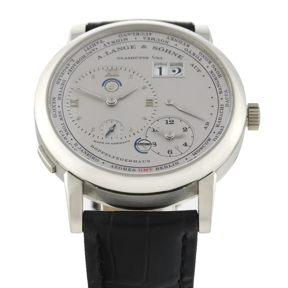 A. Lange & Söhne Lange 1 Time Zone Silver Dial Platin Ref.116.039