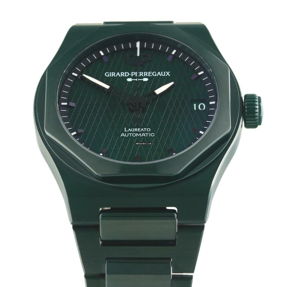  Girard Perregaux Laureato Automatic Aston Martin Green Ceramic Limited 388pcs </h1> 