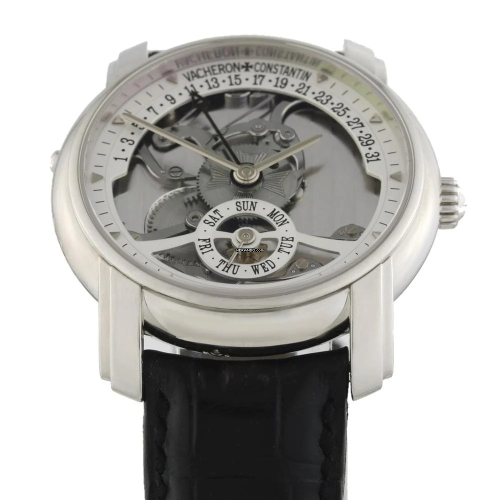  Vacheron Constantin Retrograde Malte Retrograde Date Skeleton Platinum 