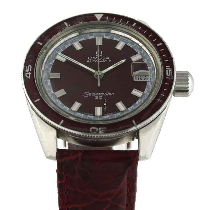  Omega Seamaster 60 Vintage Ref.166.062 Rare Red Big Crown 