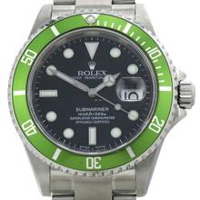 Thumbnail von Rolex Submariner Date Kermit Flat 4 Ref.16610LV Fullset
