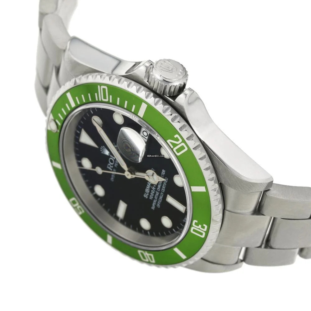 Thumbnail von Rolex Submariner Date Kermit Flat 4 Ref.16610LV Fullset