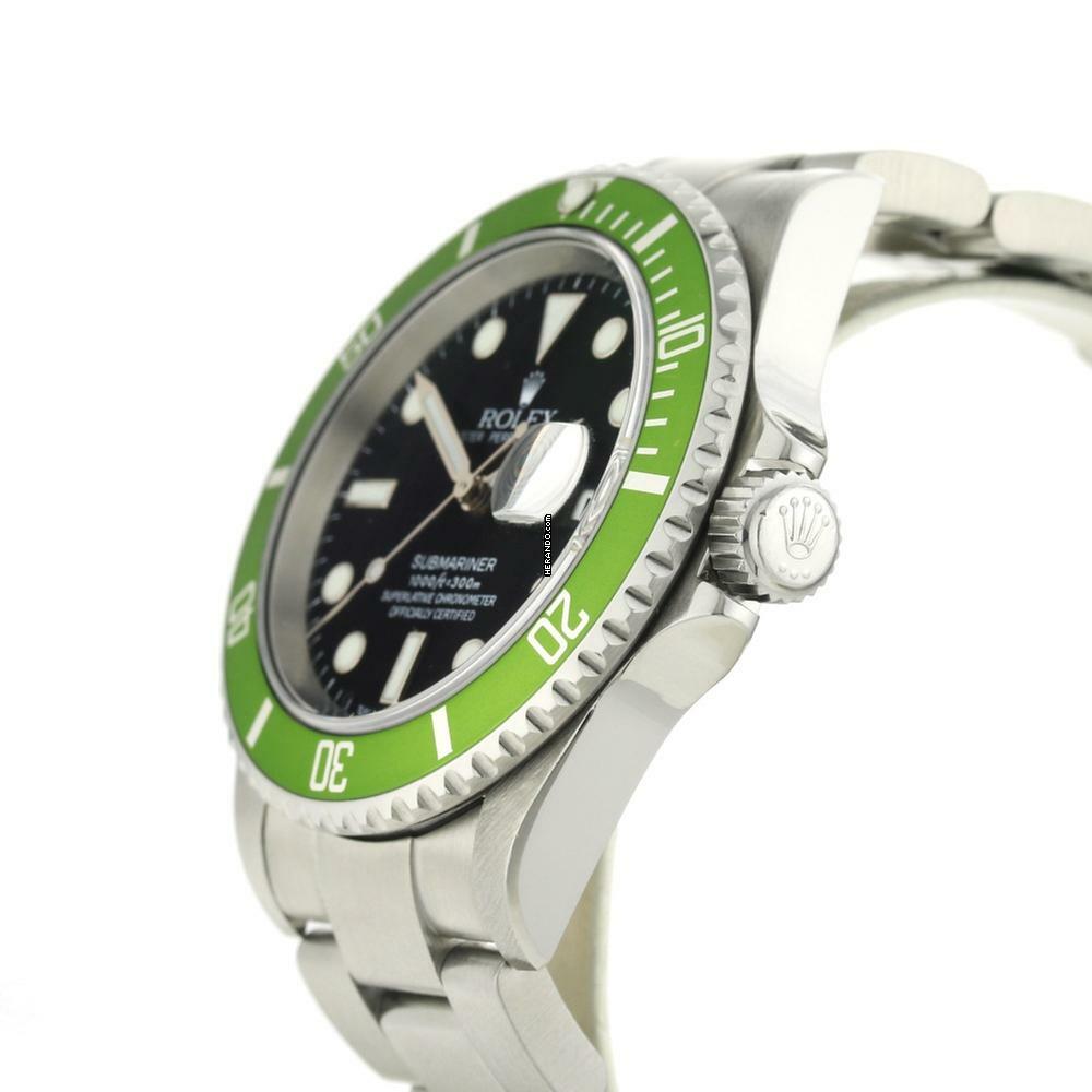 Thumbnail von Rolex Submariner Date Kermit Flat 4 Ref.16610LV Fullset