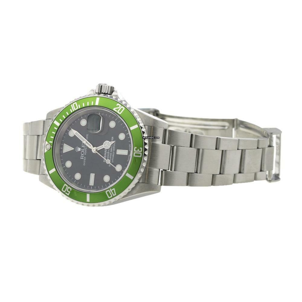 Thumbnail von Rolex Submariner Date Kermit Flat 4 Ref.16610LV Fullset