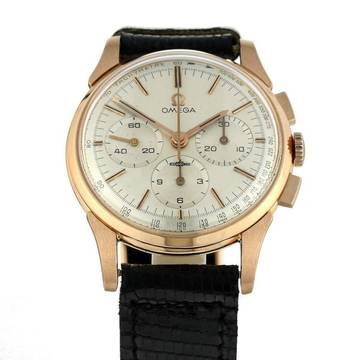  Omega Chronograph 3 Register Pink Gold </h1> 