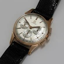 Thumbnail von Omega Chronograph 3 Register Pink Gold </h1>