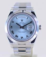 Thumbnail von Rolex Day-Date II Platin PT Polished bezel 41mm Ice blue Luxusuhr Top </h1>