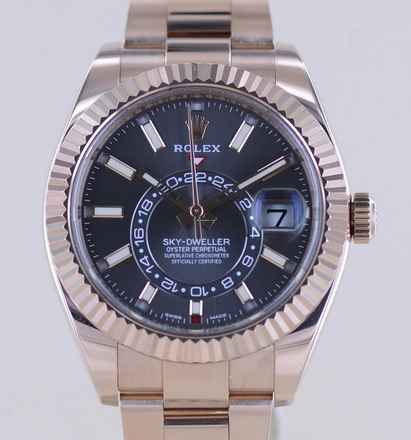  Rolex Sky-Dweller Roségold grey Dial Herrenuhr 42 mm B+P GMT </h1> 