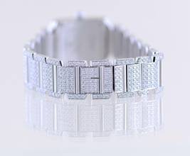 Thumbnail von Cartier Tank Française 2365 Lady 18K Weißgold Full Diamond Factory Luxusuhr rar </h1>